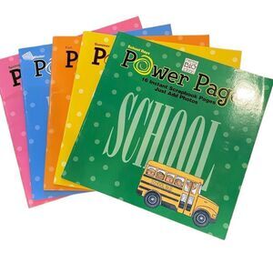 Power Page Instant Scrapbook Set of 5 Spring, Summer, Fall, Winter, School Days